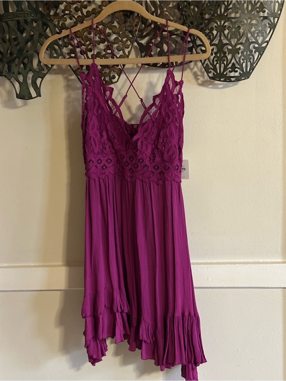 Magenta Lace Bodice Sundress